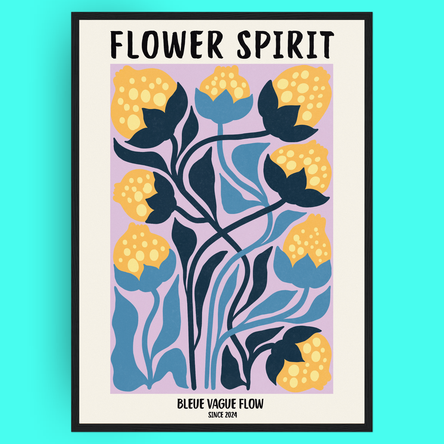 Flower Spirit - Paix colorée Bleue Vague Flow