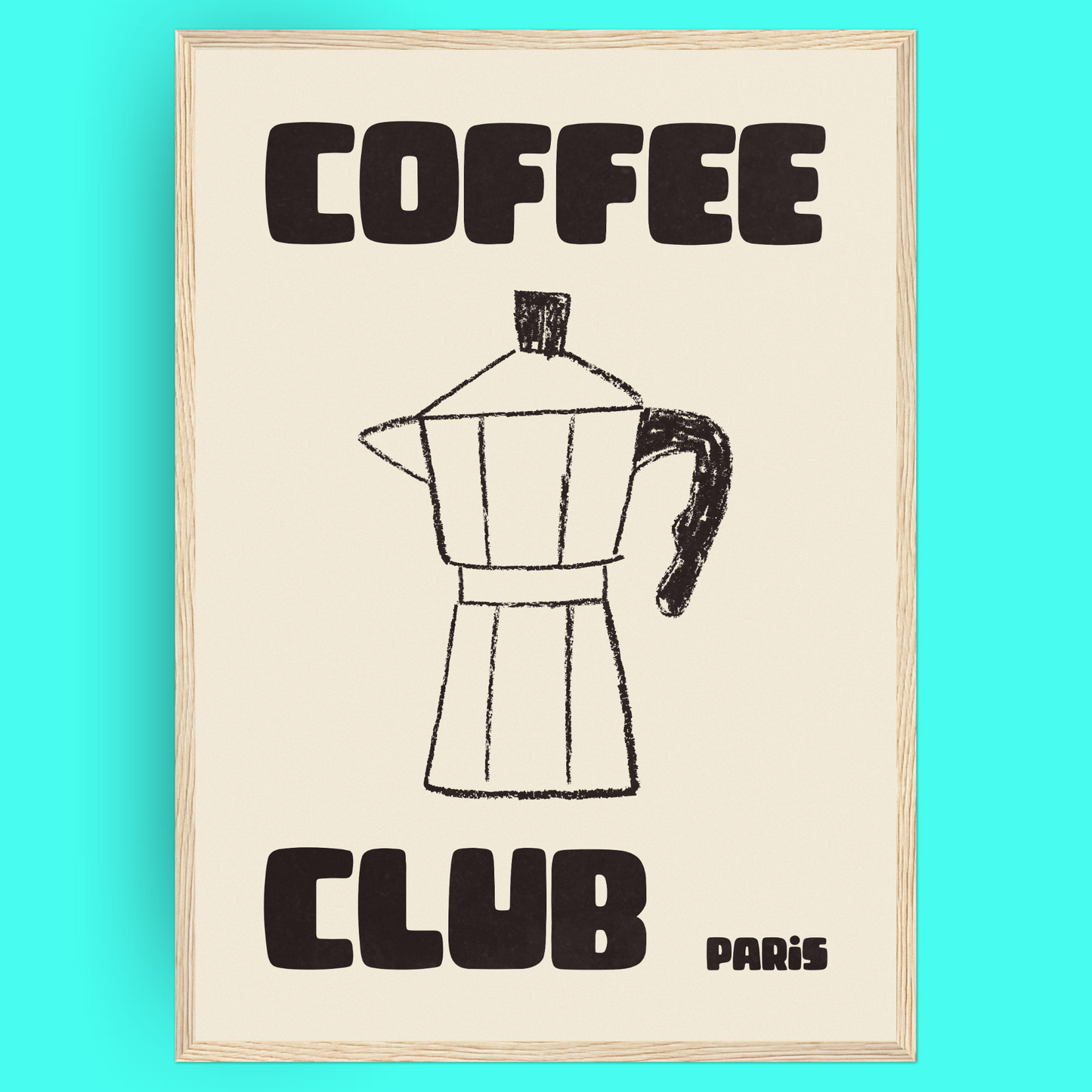 Coffee Club - Cafetière Italienne Bleue Vague Flow