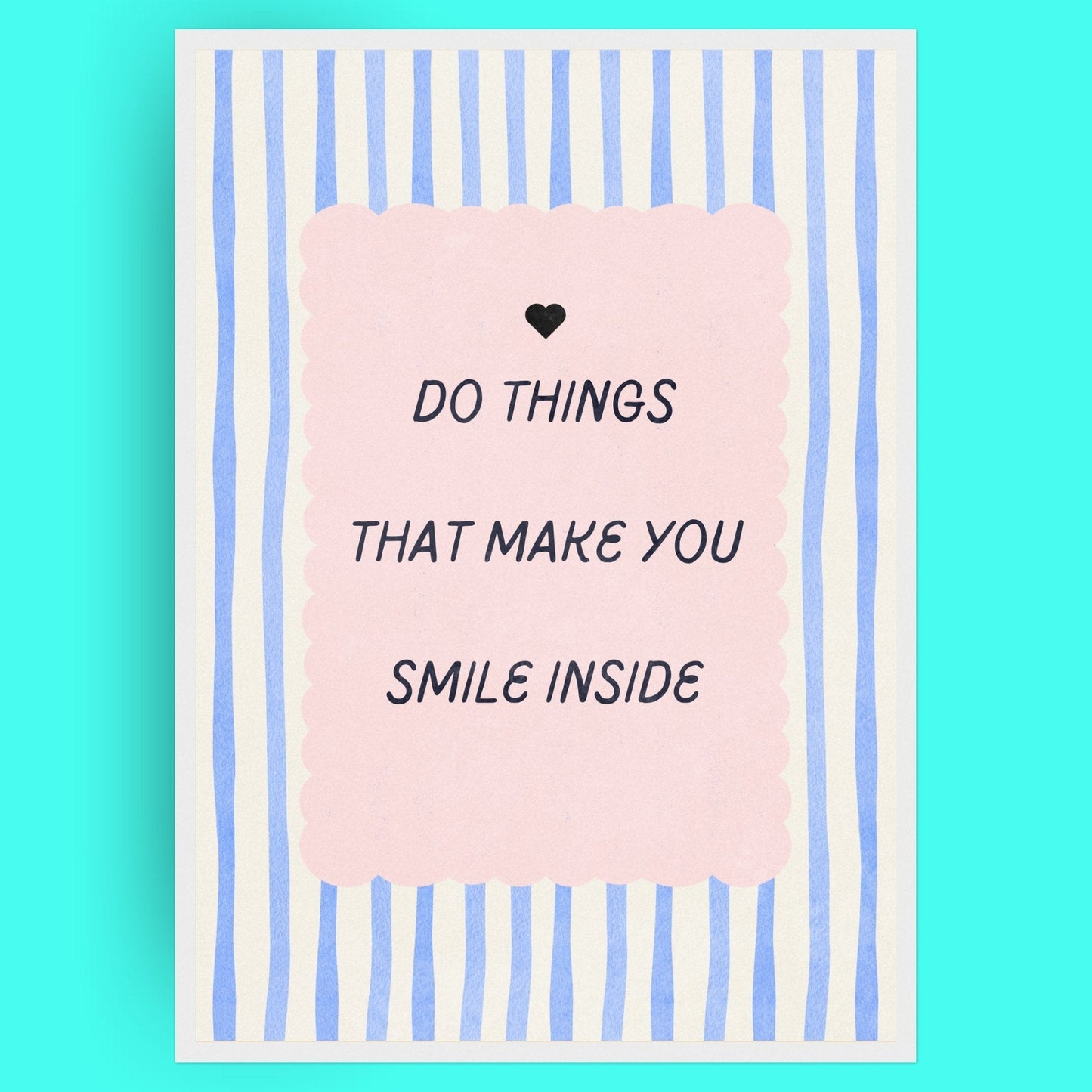Smile Inside Bleue Vague Flow Print Material