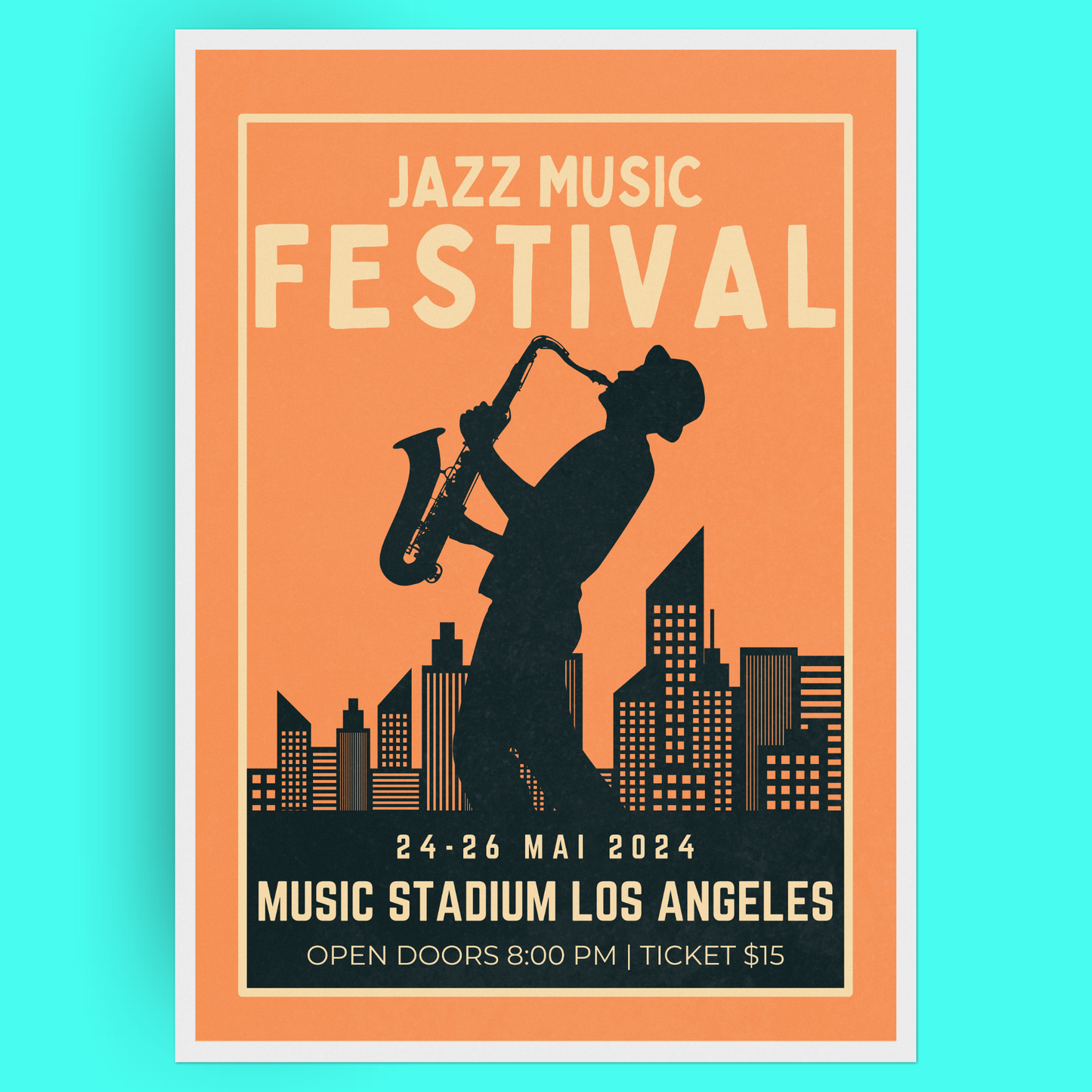 Jazz Festival - Sax Bleue Vague Flow