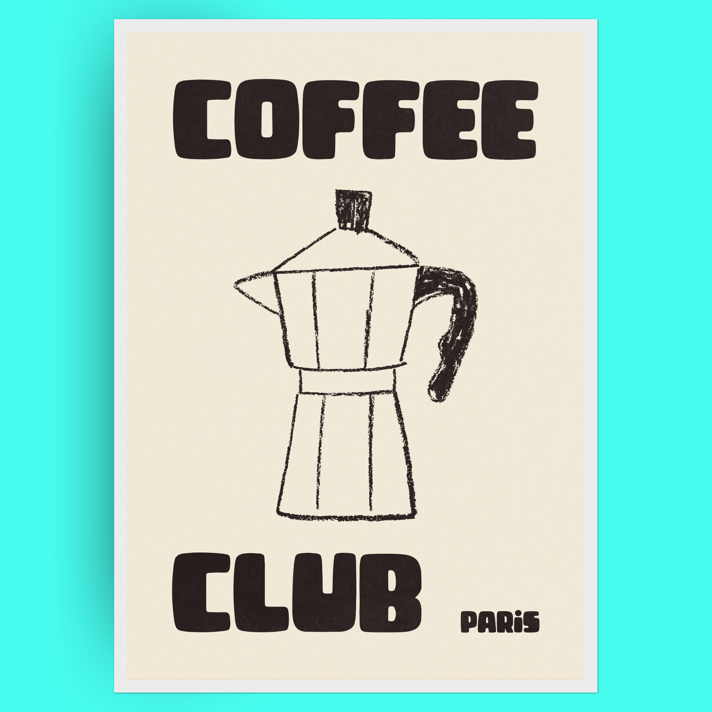 Coffee Club - Cafetière Italienne Bleue Vague Flow