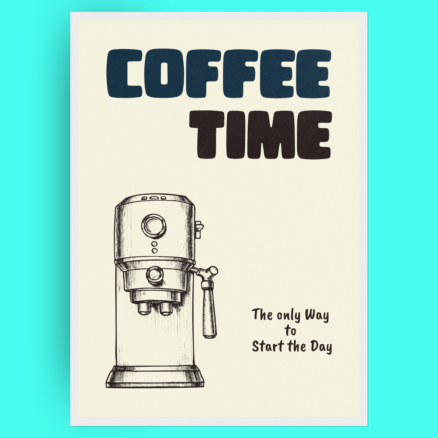 Coffe Time - Expresso Machine Bleue Vague Flow