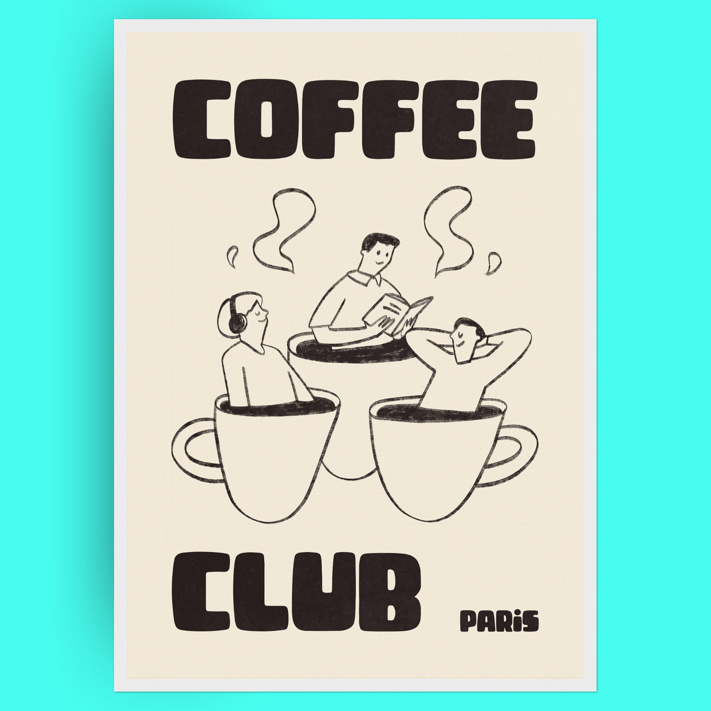 Coffee Club - Bain De Café Bleue Vague Flow