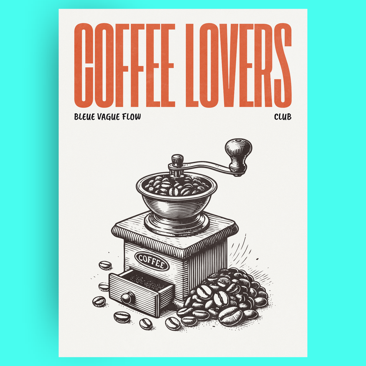 Coffee Lovers - Moulin À Café Bleue Vague Flow