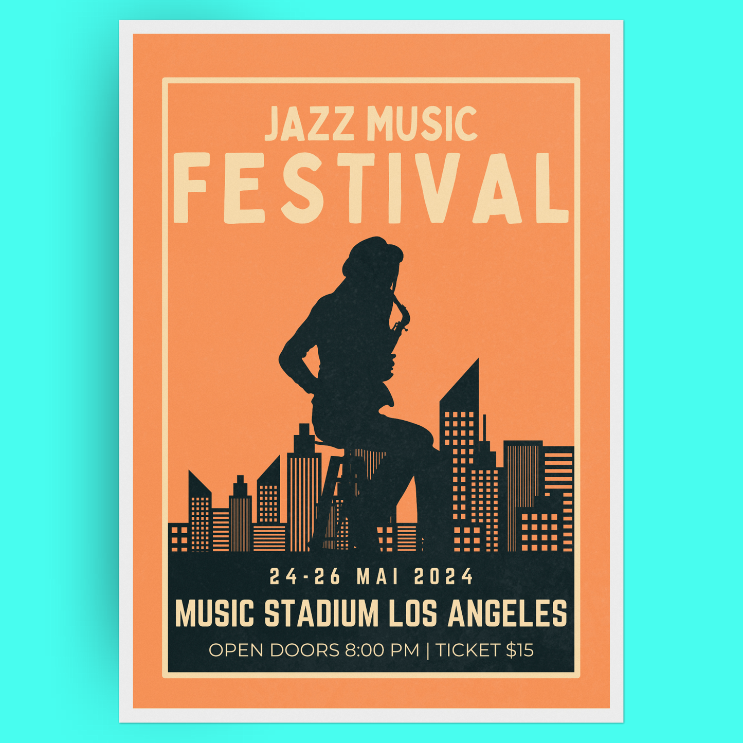 Jazz Festival - Sax Place Bleue Vague Flow