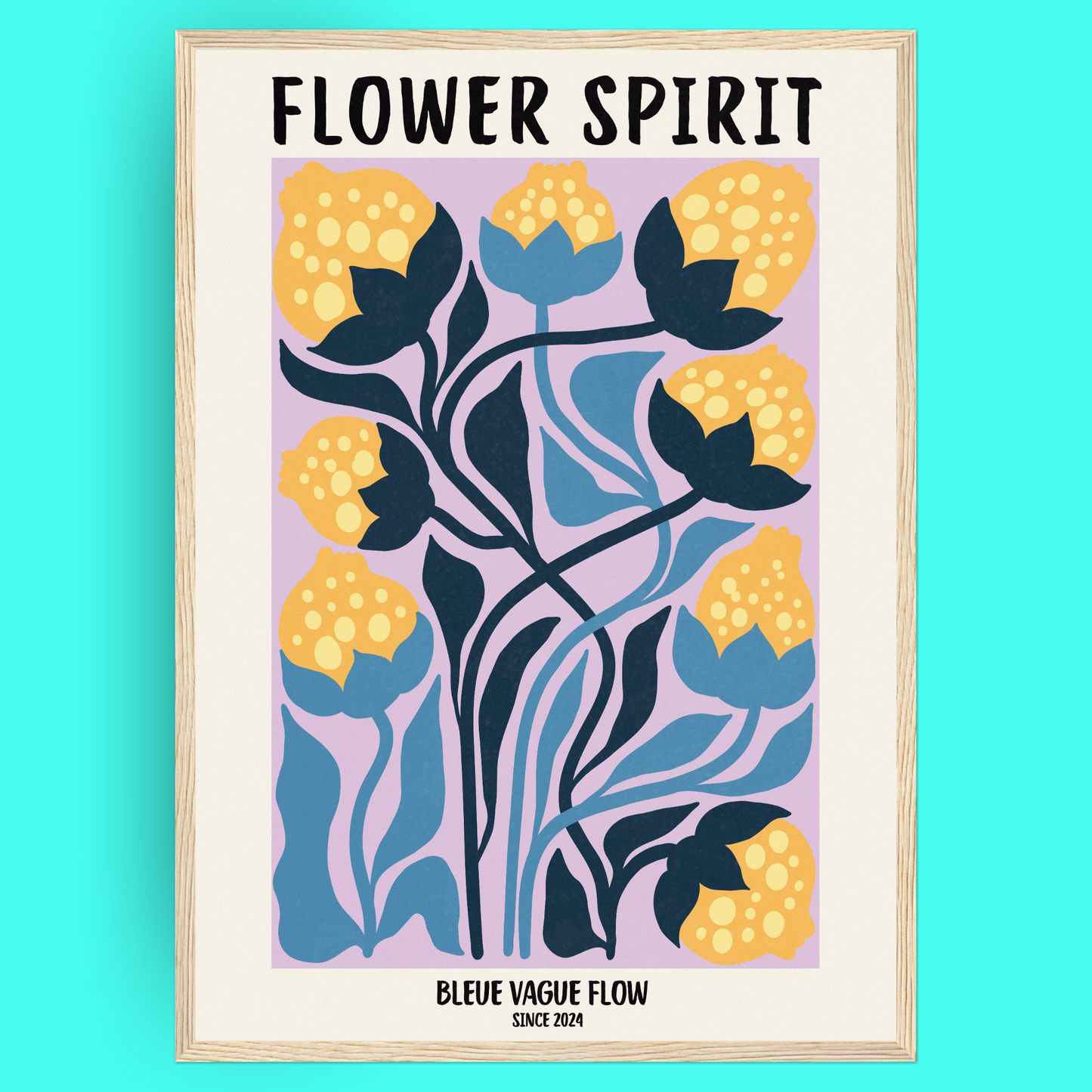 Flower Spirit - Paix colorée Bleue Vague Flow