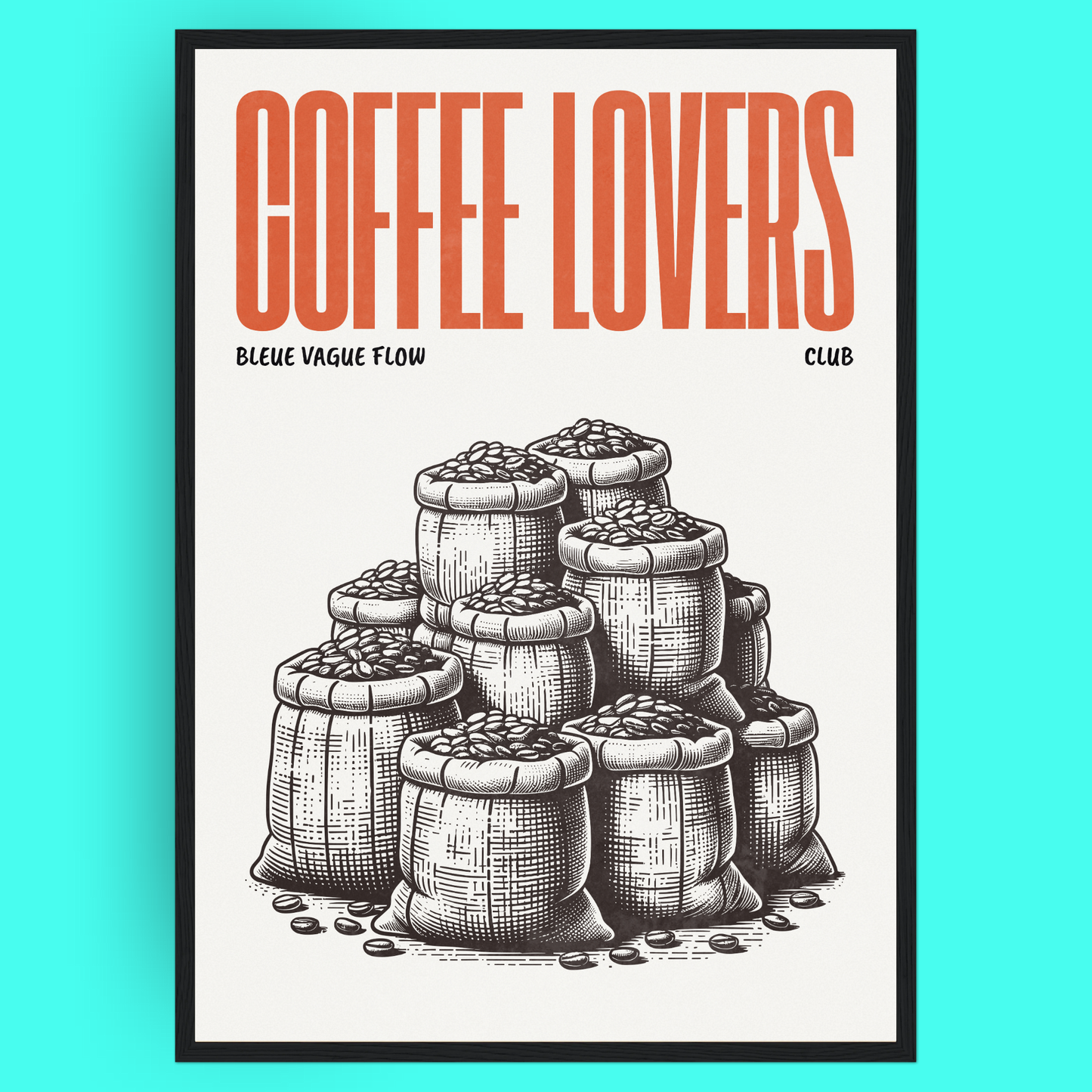 Coffee Lovers - Stock De Café Bleue Vague Flow