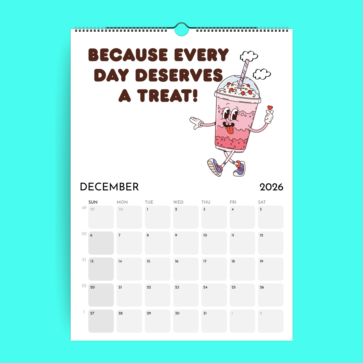 Calendrier Sugar & Smile 2026 - Sweat Calendar (ENG)