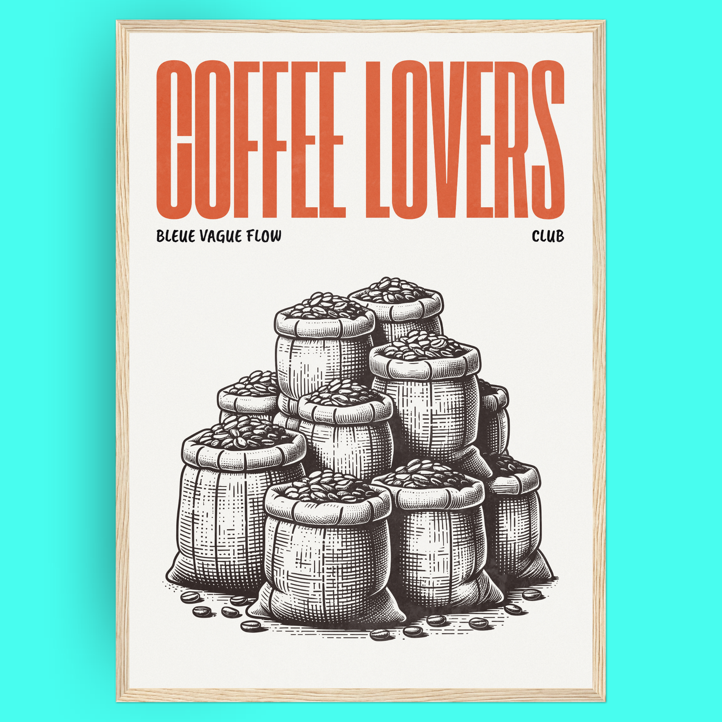 Coffee Lovers - Stock De Café Bleue Vague Flow