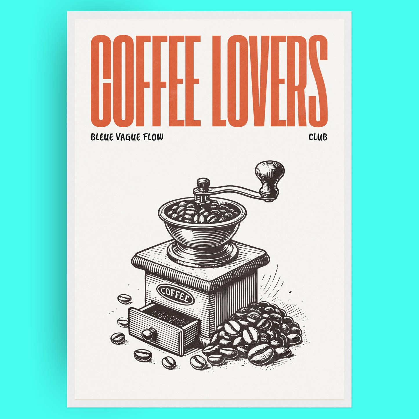 Coffee Lovers - Moulin À Café Bleue Vague Flow