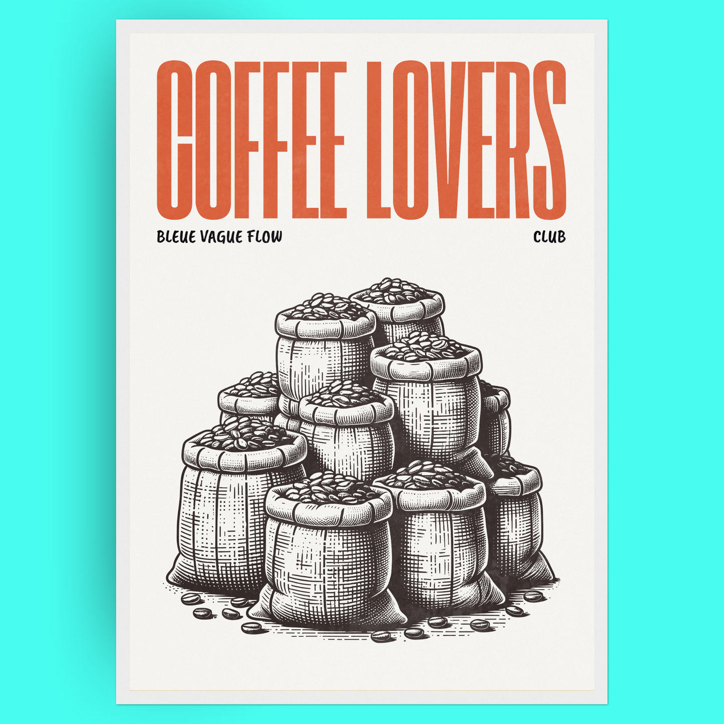 Coffee Lovers - Stock De Café Bleue Vague Flow