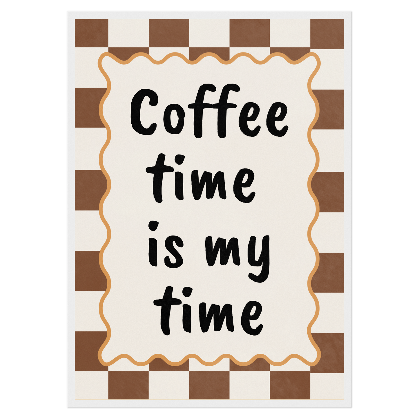 Coffee Time Is My Time Bleue Vague Flow Print Material