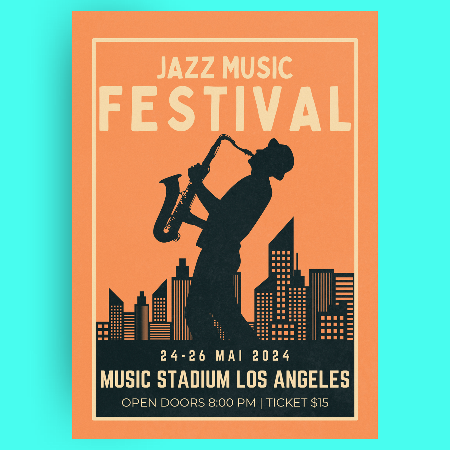 Jazz Festival - Sax Bleue Vague Flow