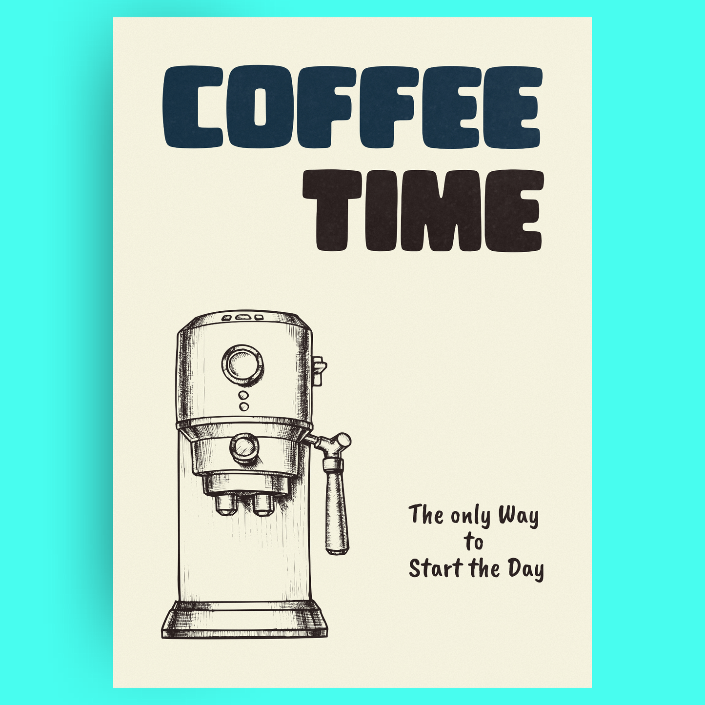 Coffe Time - Expresso Machine Bleue Vague Flow