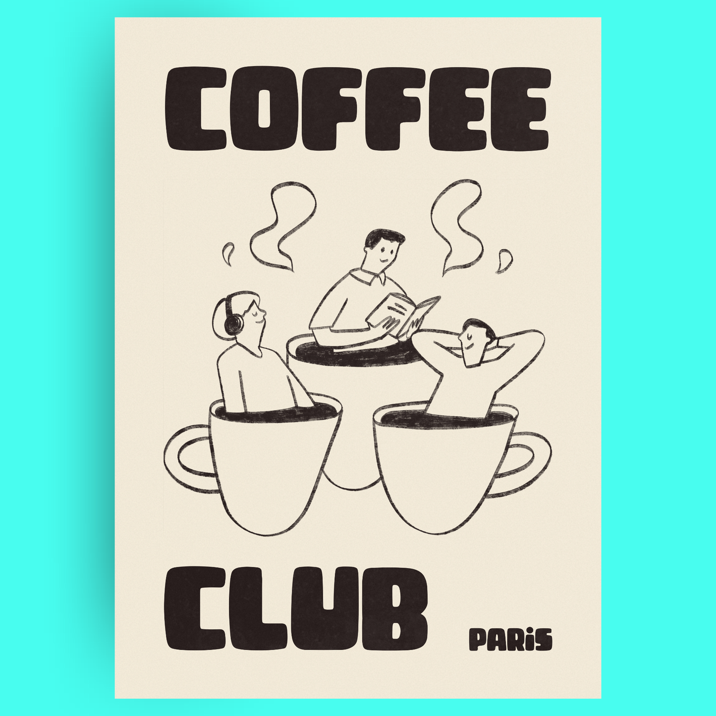 Coffee Club - Bain De Café Bleue Vague Flow