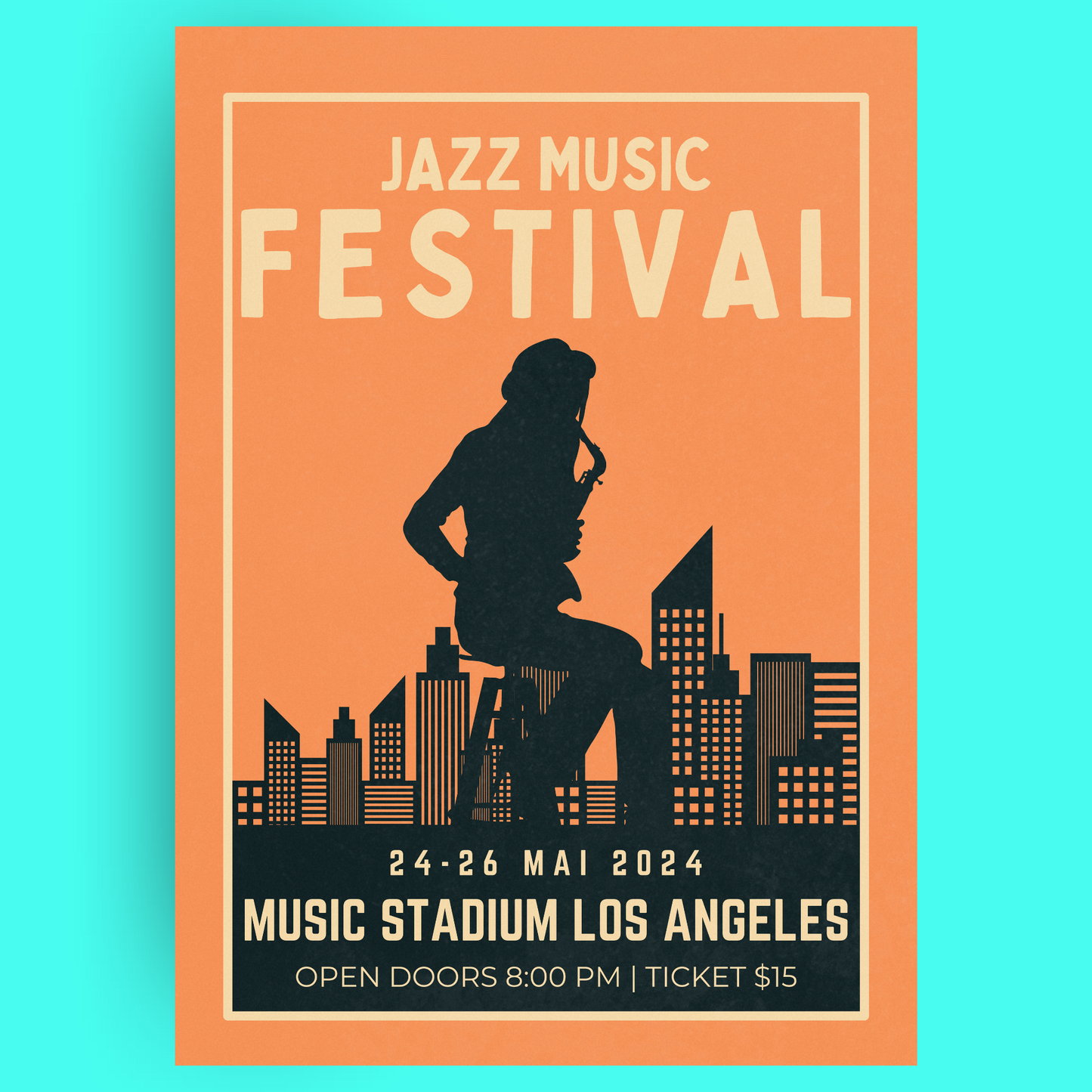 Jazz Festival - Sax Place Bleue Vague Flow