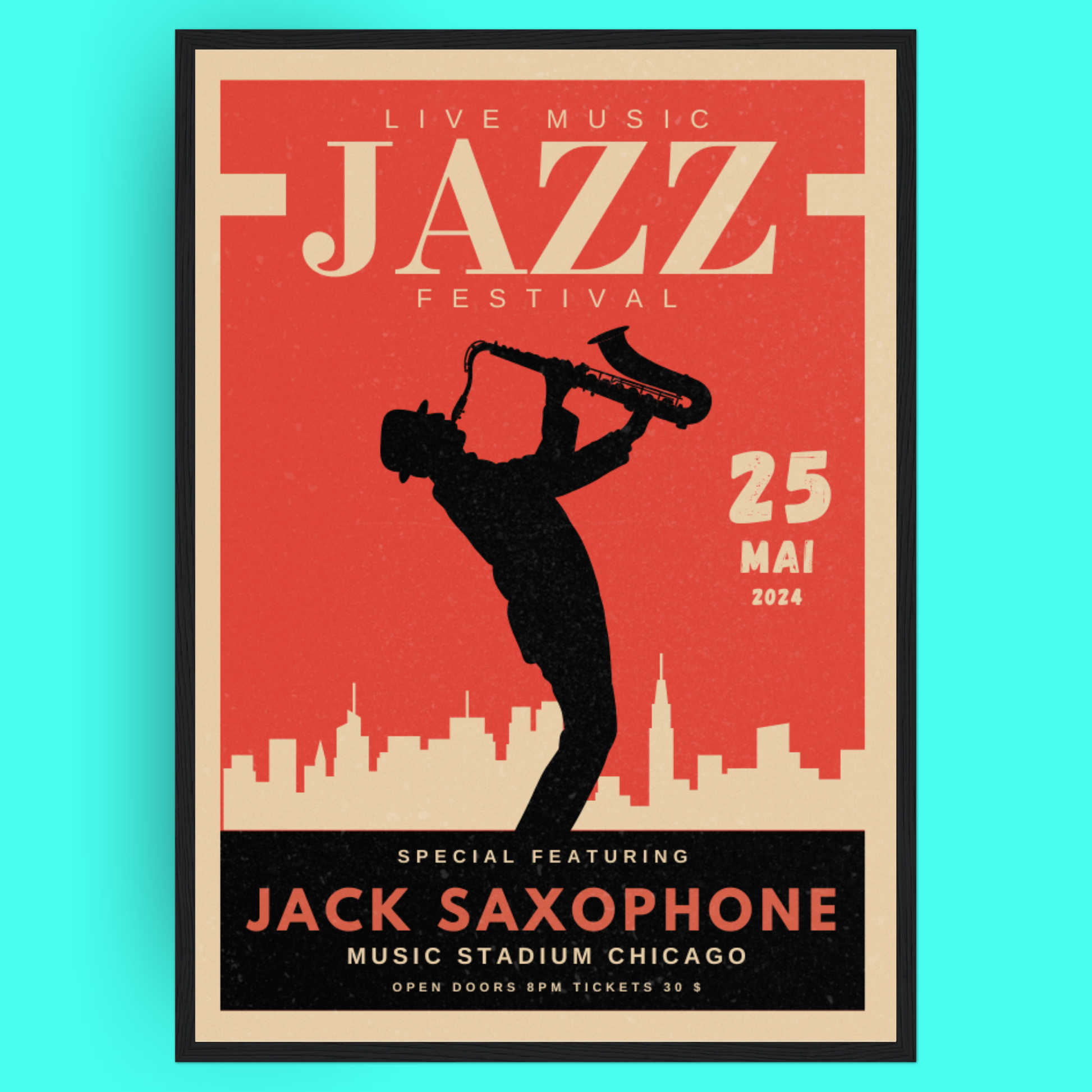 Jazz Music Festival - Sax Bleue Vague Flow