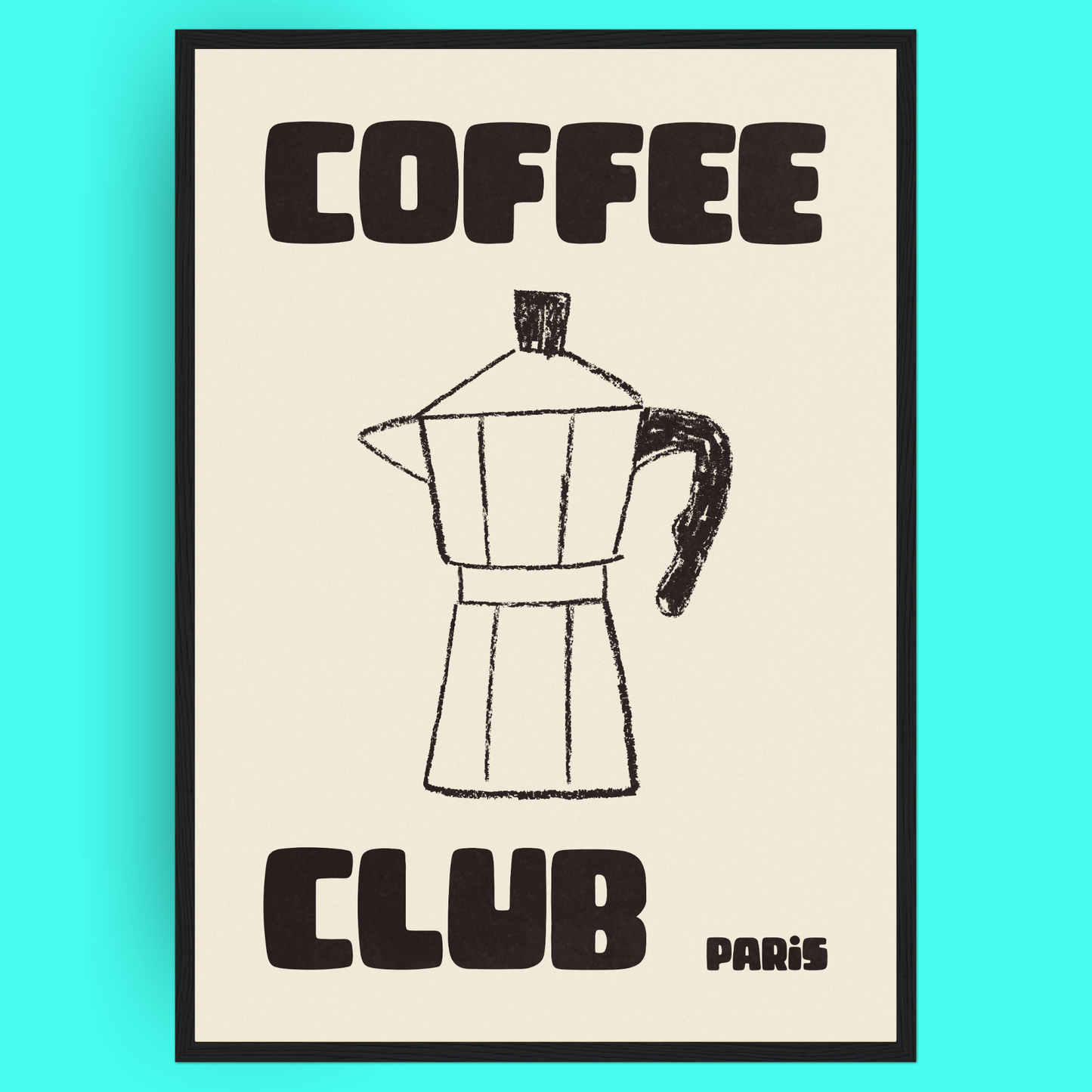 Coffee Club - Cafetière Italienne Bleue Vague Flow