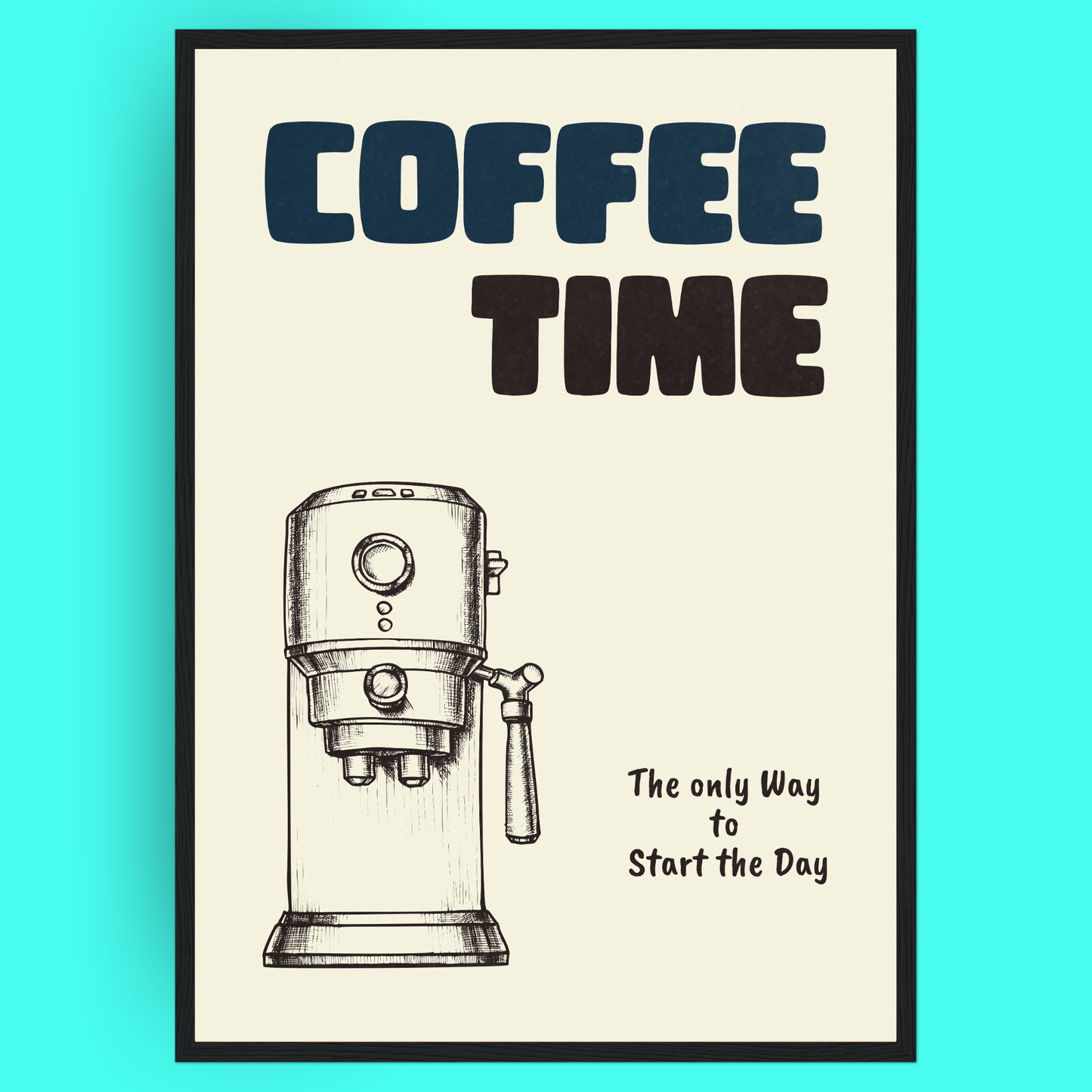 Coffe Time - Expresso Machine Bleue Vague Flow