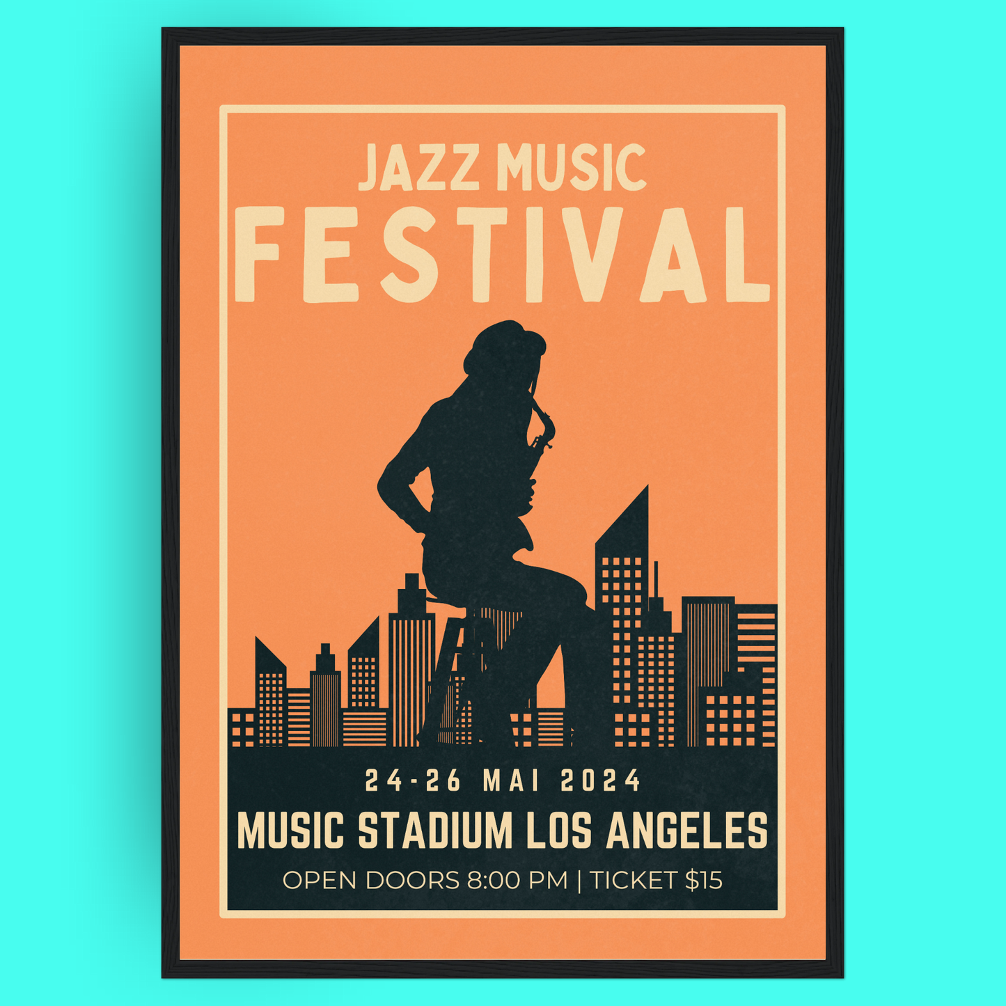 Jazz Festival - Sax Place Bleue Vague Flow