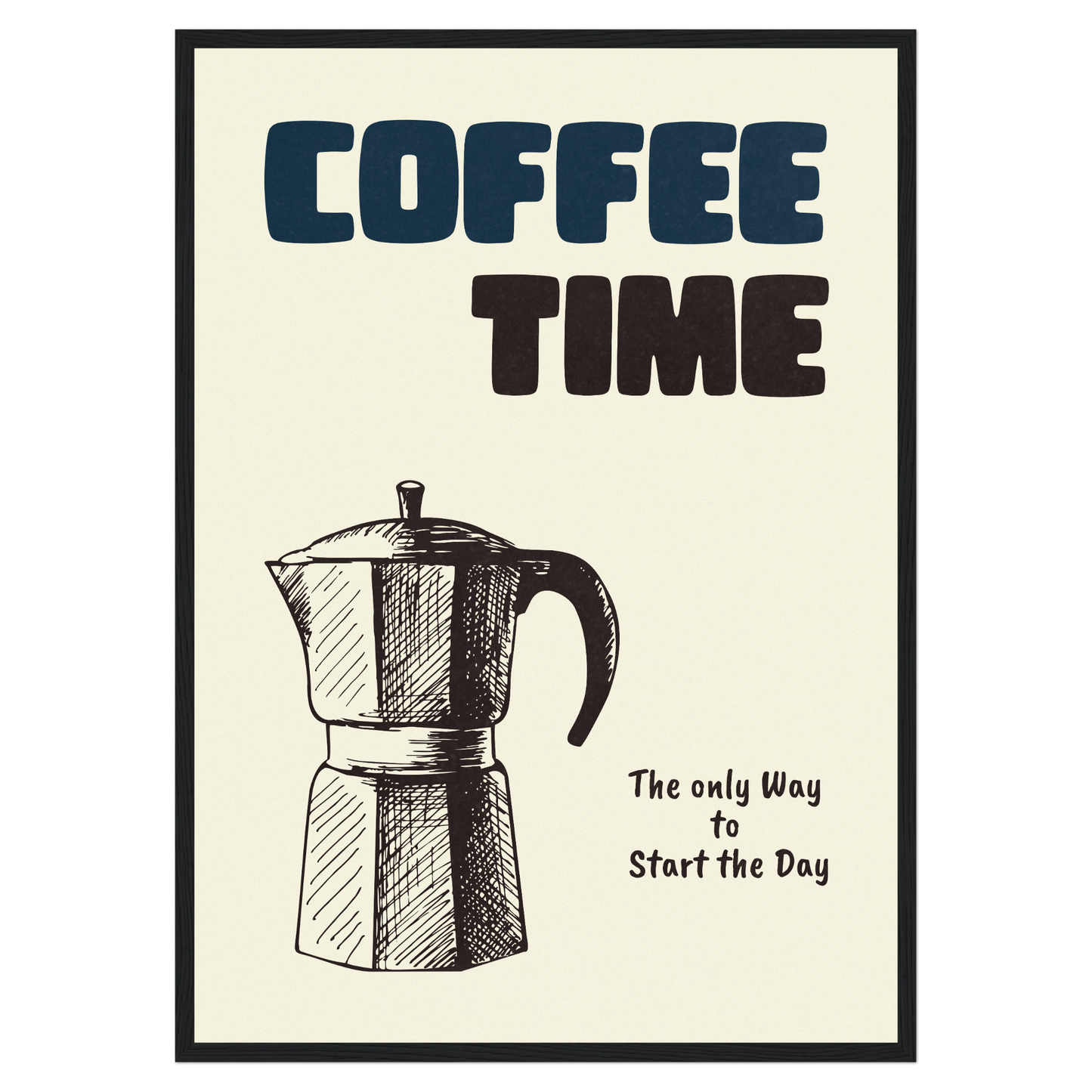 Coffe Time - Cafetière Italienne Bleue Vague Flow