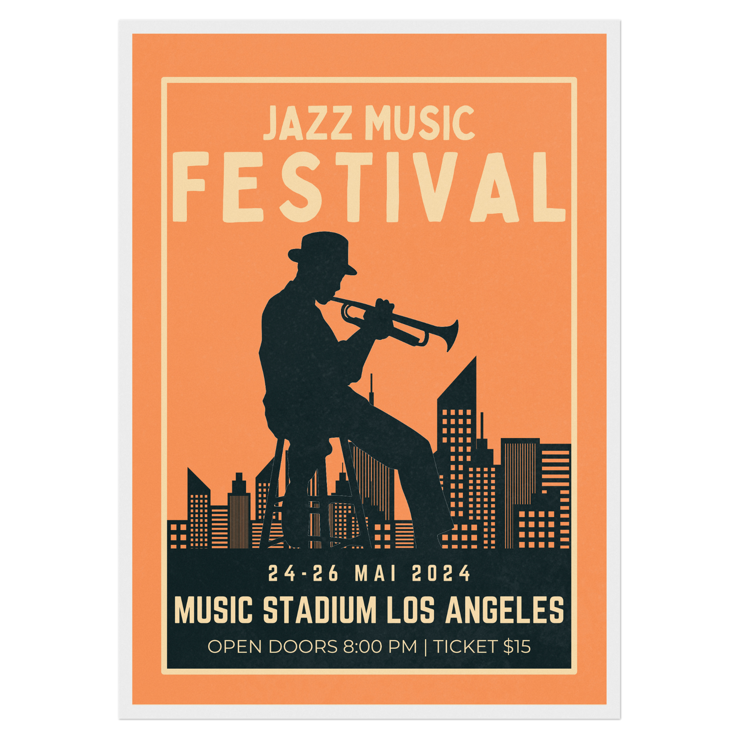 Festival Jazz - Trompette Show Bleue Vague Flow