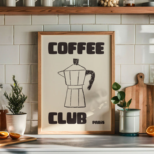 Coffee Club - Cafetière Italienne Bleue Vague Flow