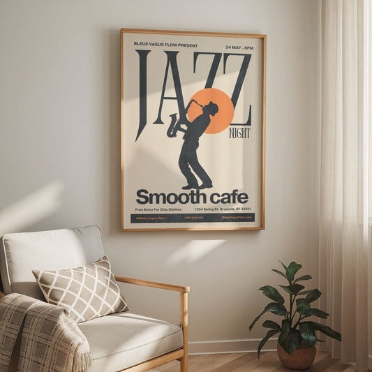 Jazz Night - Saxophone Bleue Vague Flow