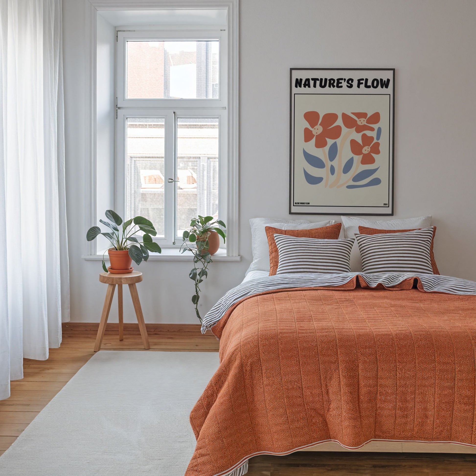 Poster Flower's Flow - Pétale Bleue Vague Flow