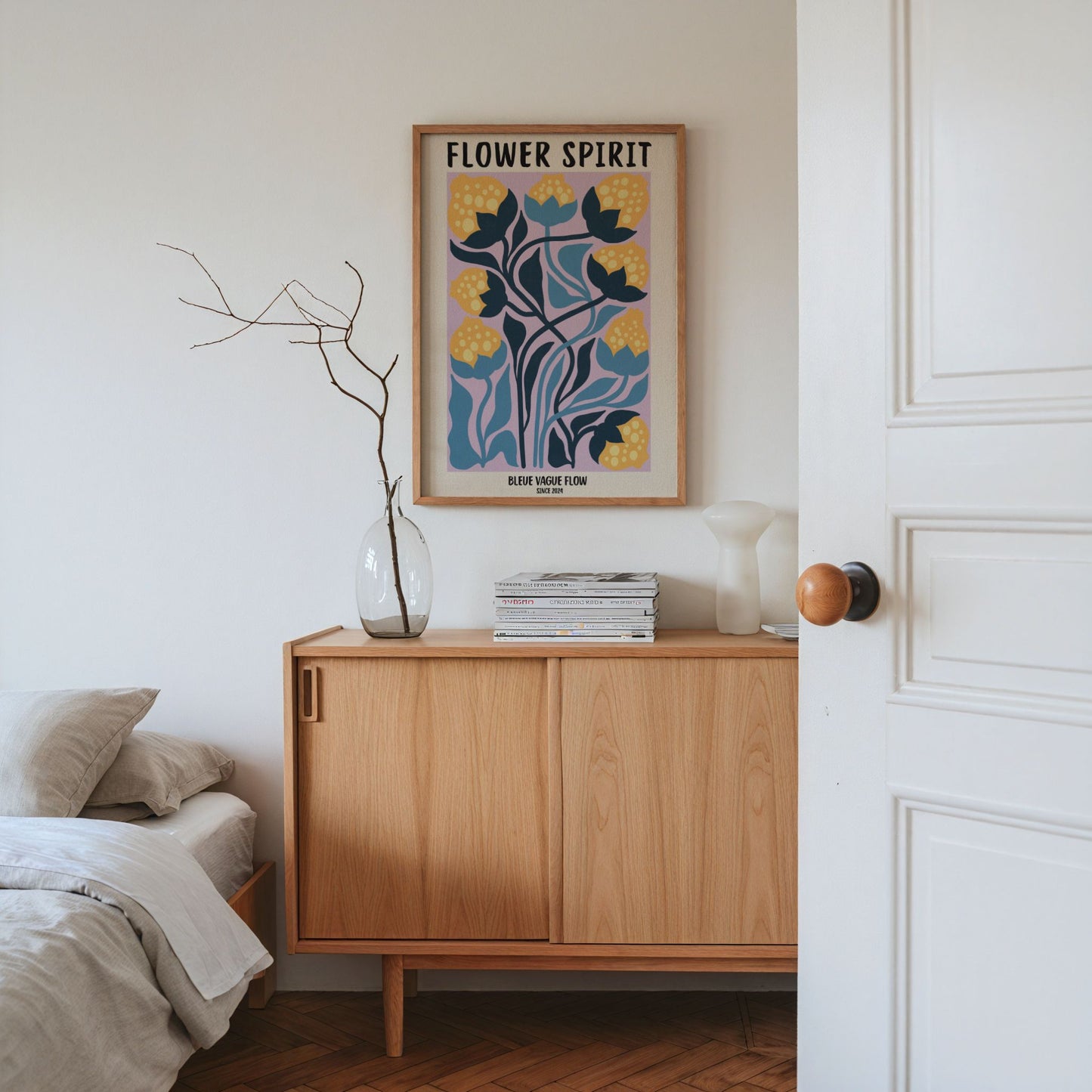 Flower Spirit - Paix colorée Bleue Vague Flow