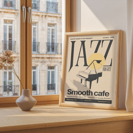 Nuit Jazz - Piano Bleue Vague Flow