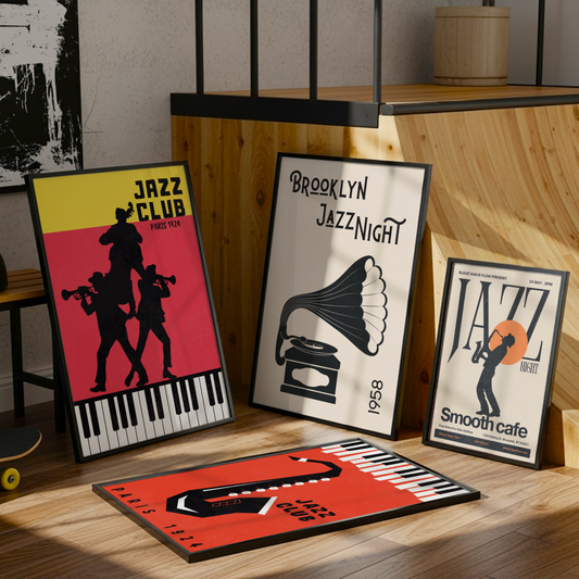 Collections de posters de différentes tailles Bleue Vague Flow