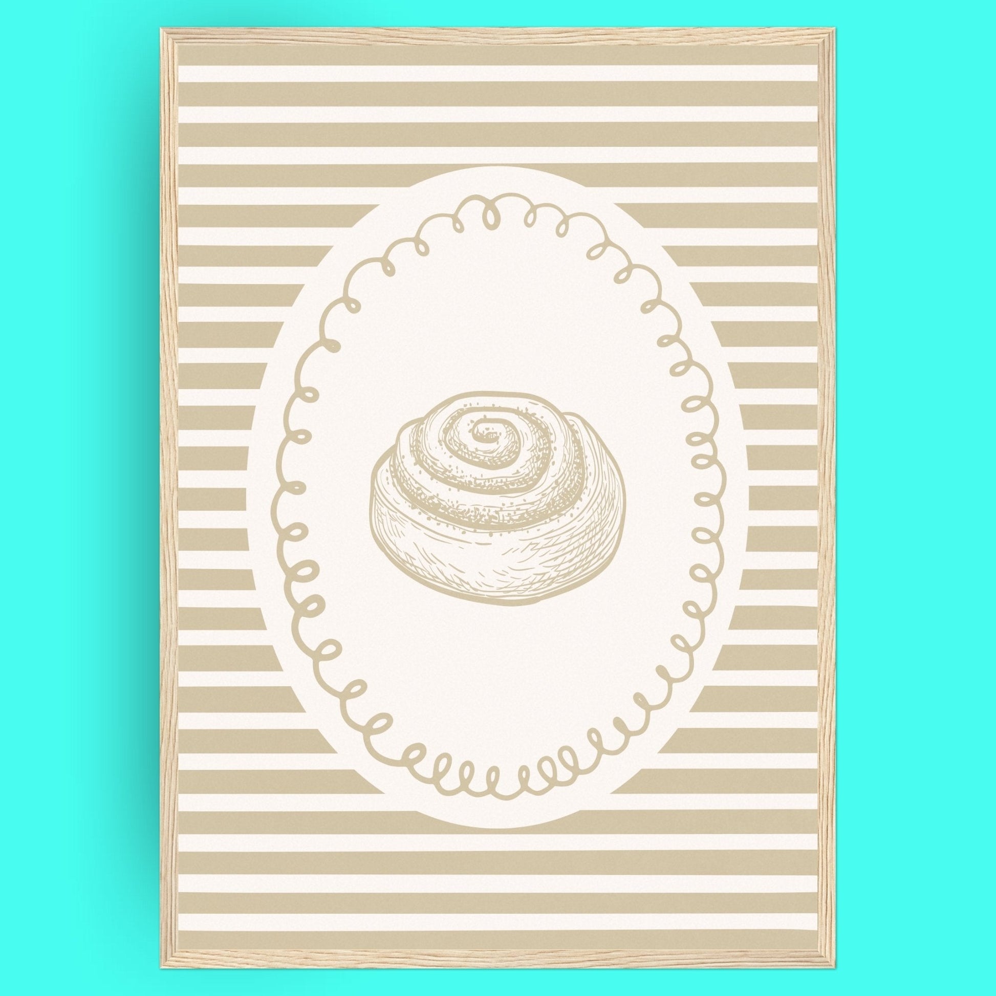 L'Amour Du Cinnamon Rolls Bleue Vague Flow Print Material