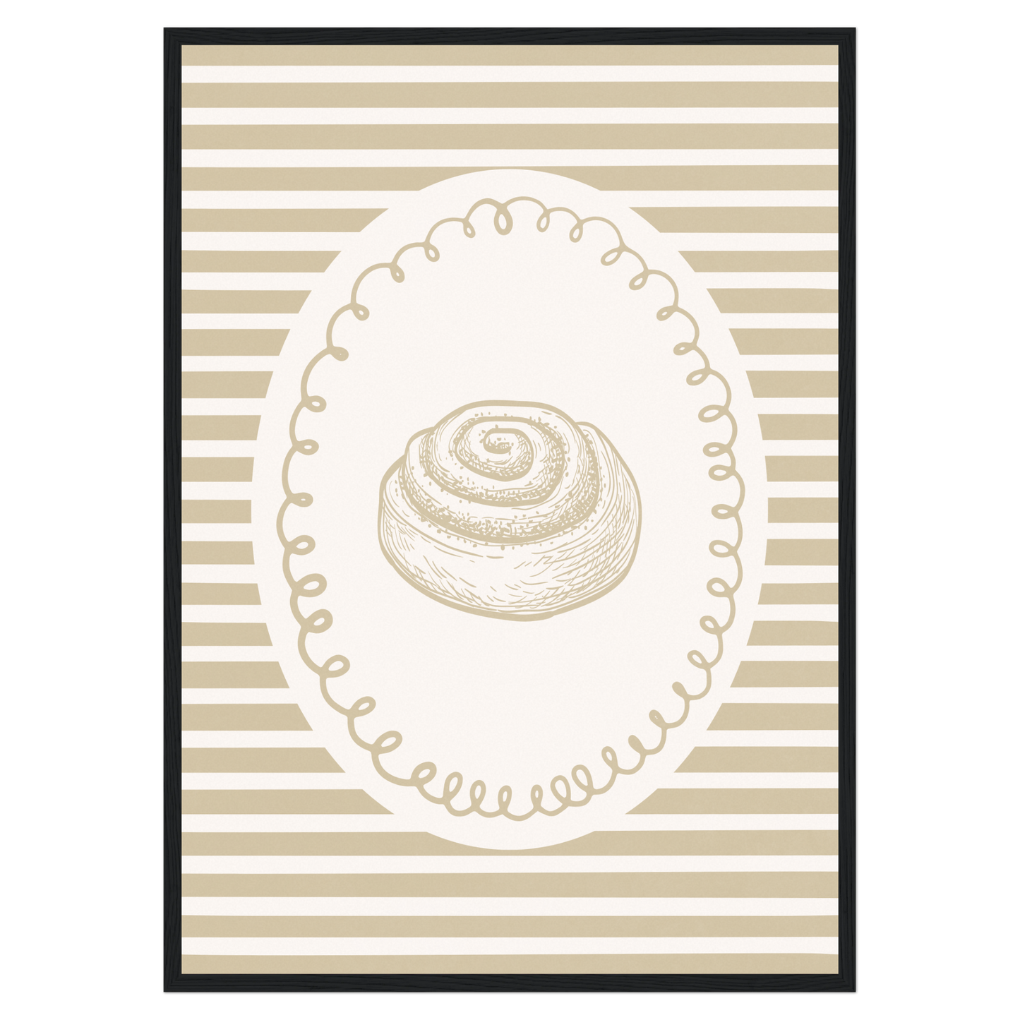 L'Amour Du Cinnamon Rolls Bleue Vague Flow Print Material