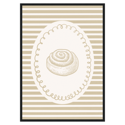 L'Amour Du Cinnamon Rolls Bleue Vague Flow Print Material