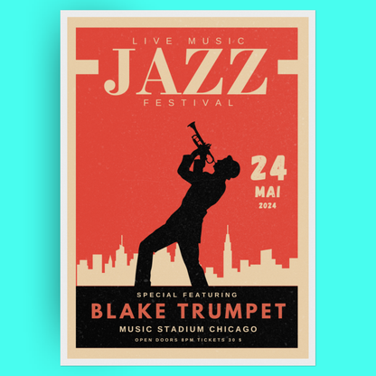 Jazz Music Festival - Trumpet Bleue Vague Flow