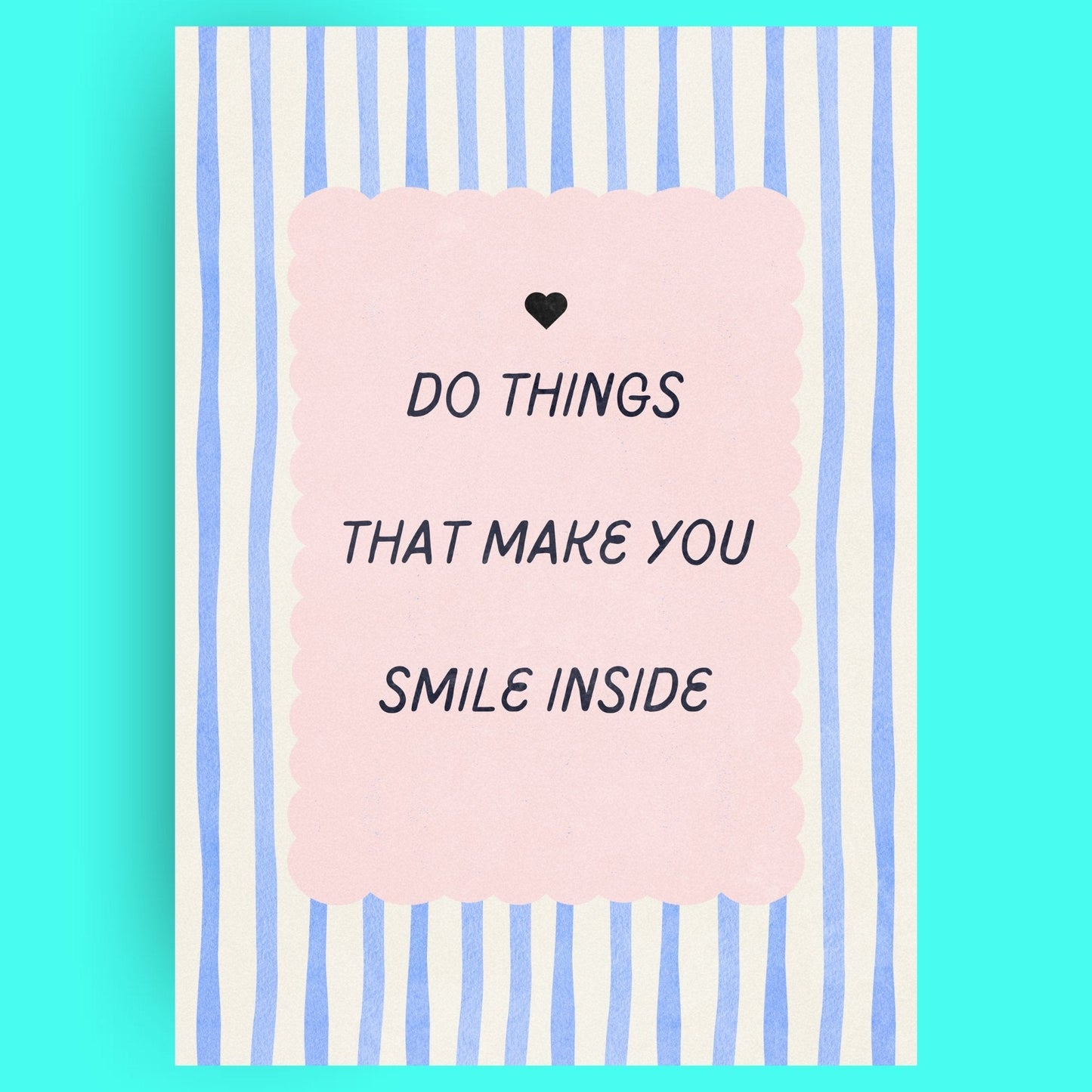 Smile Inside Bleue Vague Flow Print Material