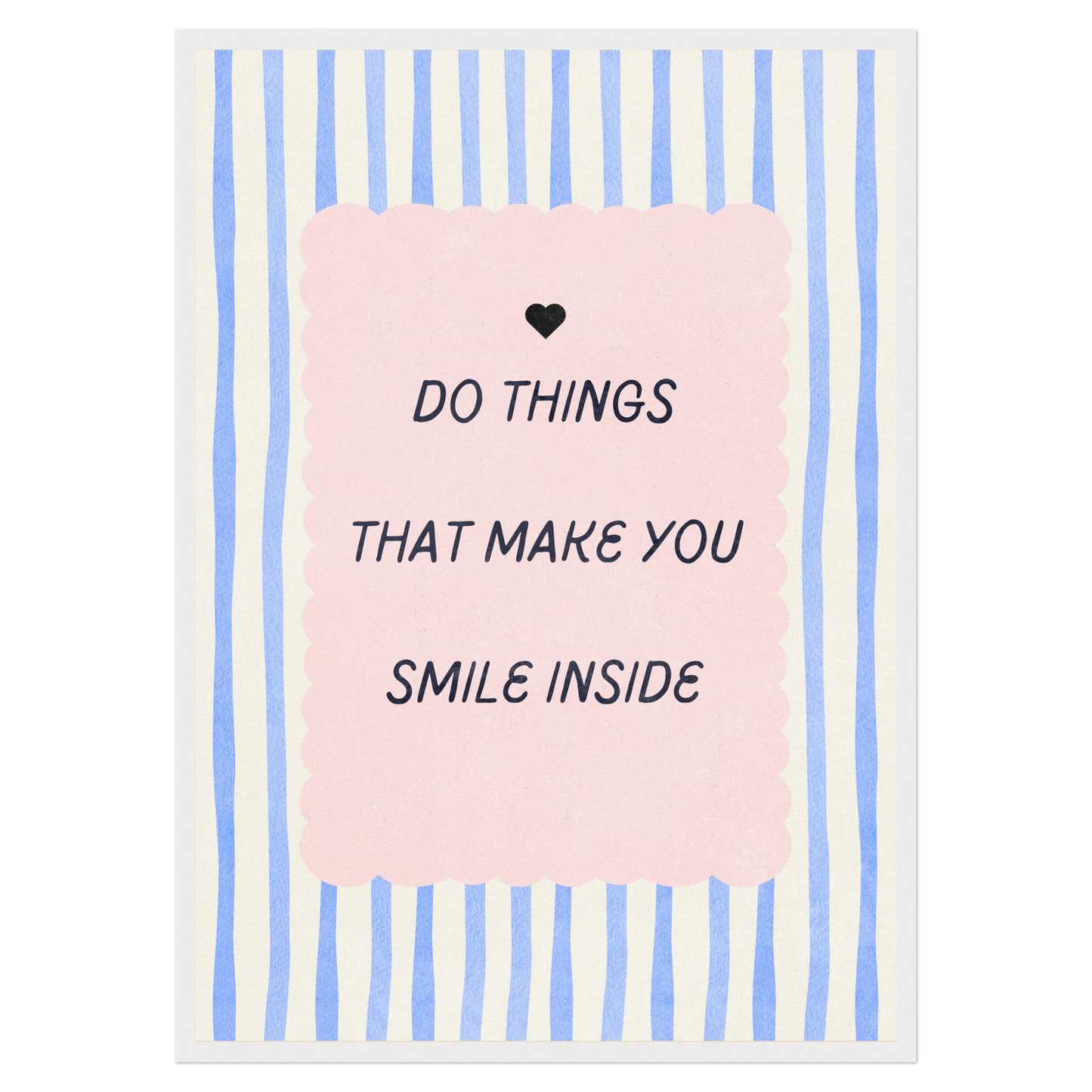 Smile Inside Bleue Vague Flow Print Material