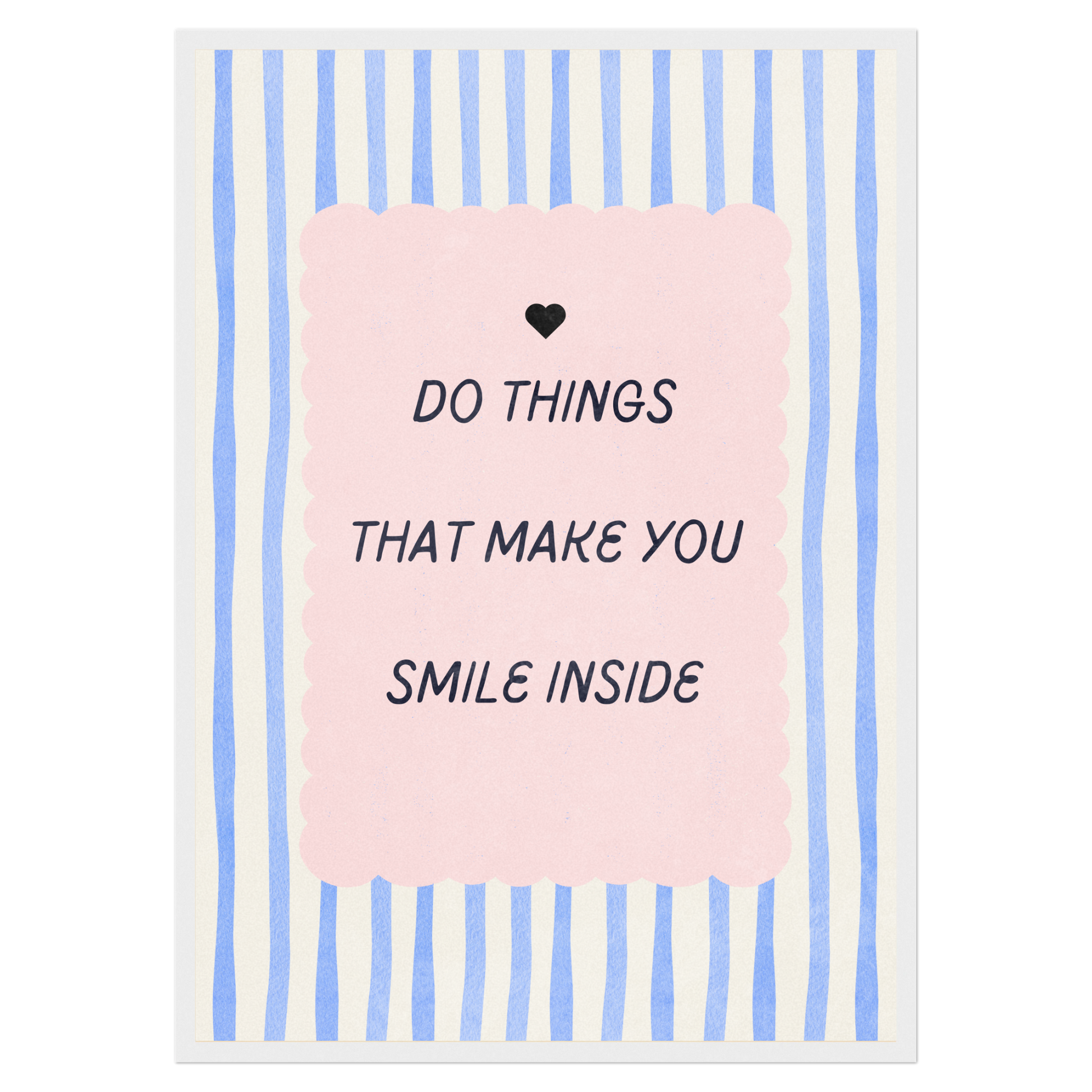 Smile Inside Bleue Vague Flow Print Material