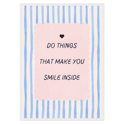 Smile Inside Bleue Vague Flow Print Material