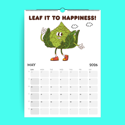 Calendrier Veggie Fun 2026 - Veggie Calendar (ENG)