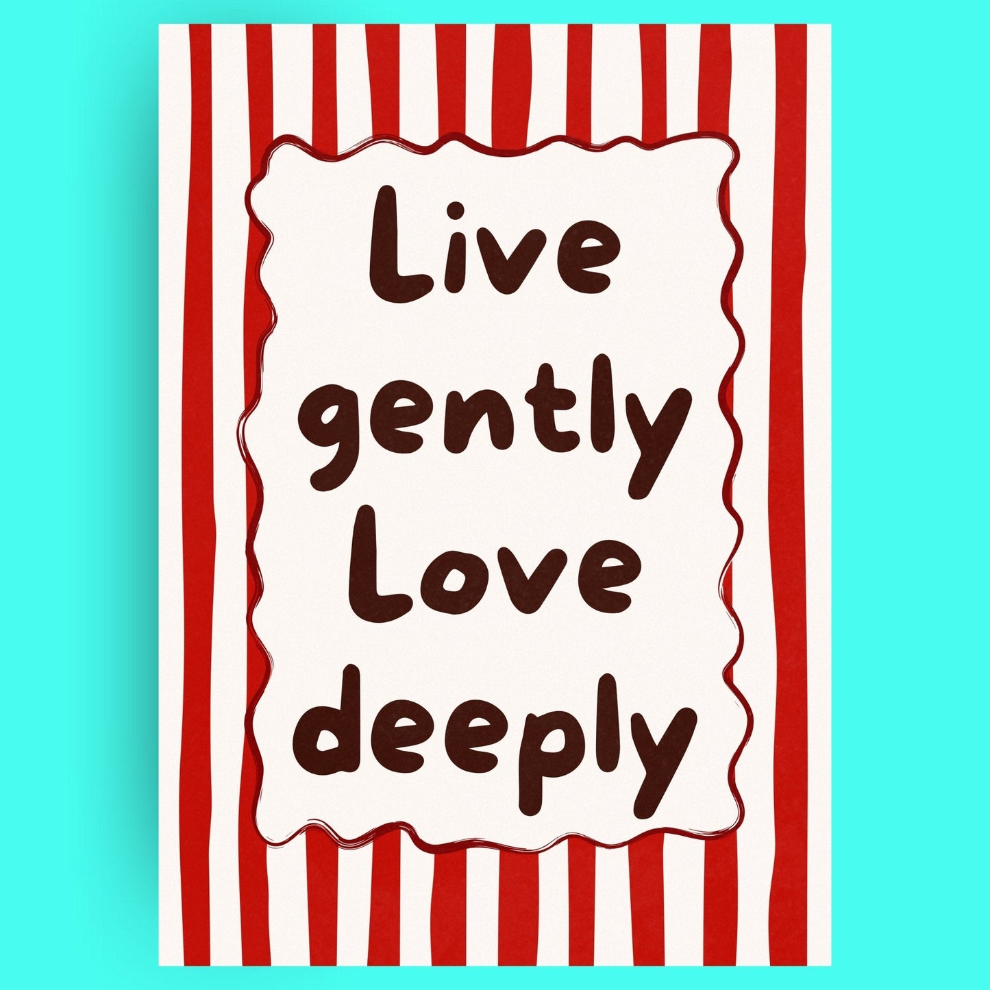 Live & Love Bleue Vague Flow Print Material