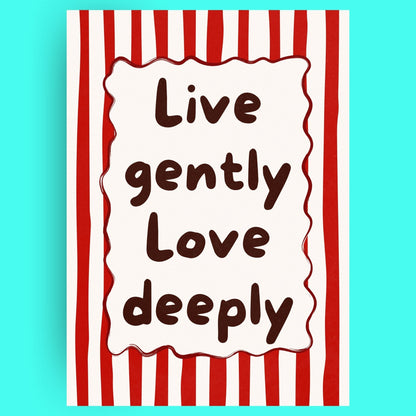 Live & Love Bleue Vague Flow Print Material