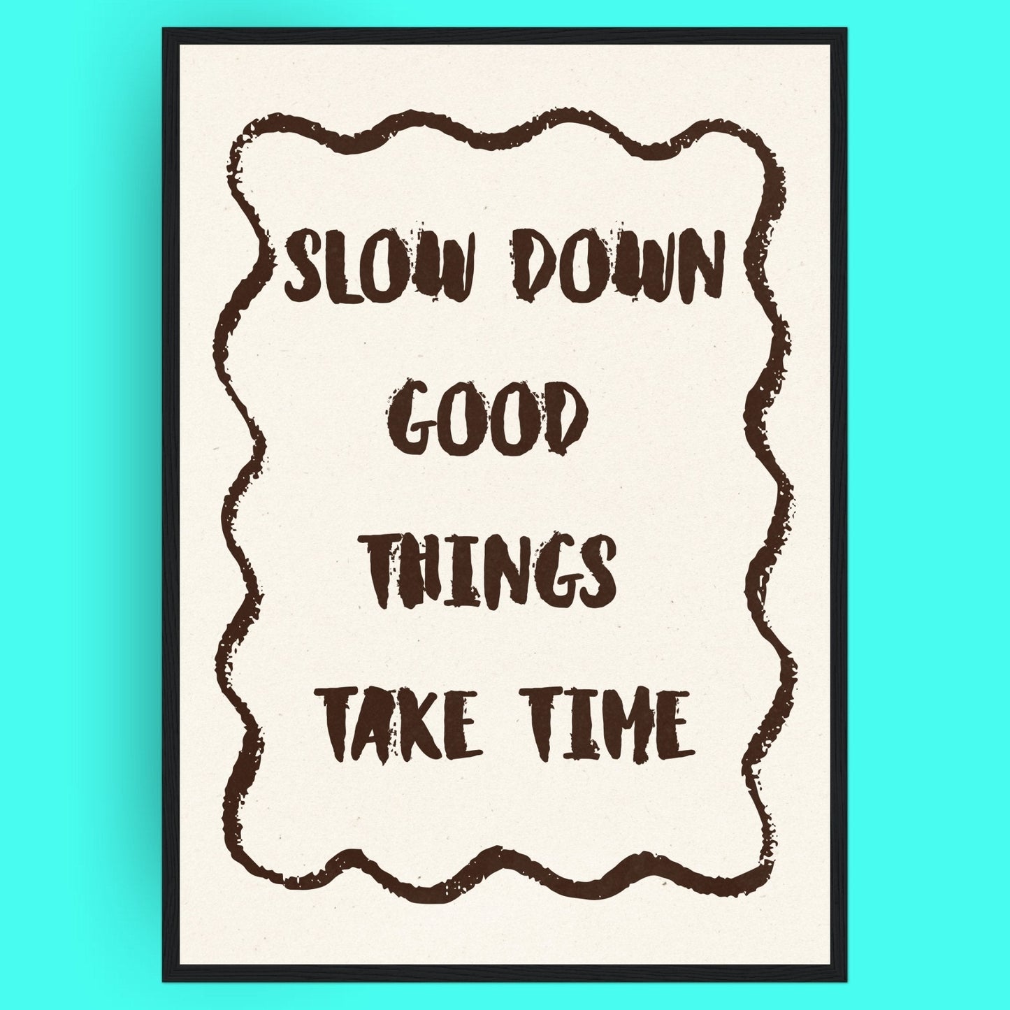 Slow Down Bleue Vague Flow Print Material