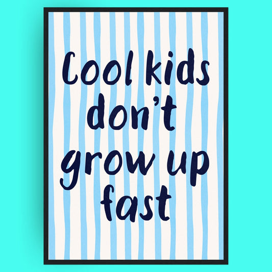 Cool Kids Bleue Vague Flow Print Material