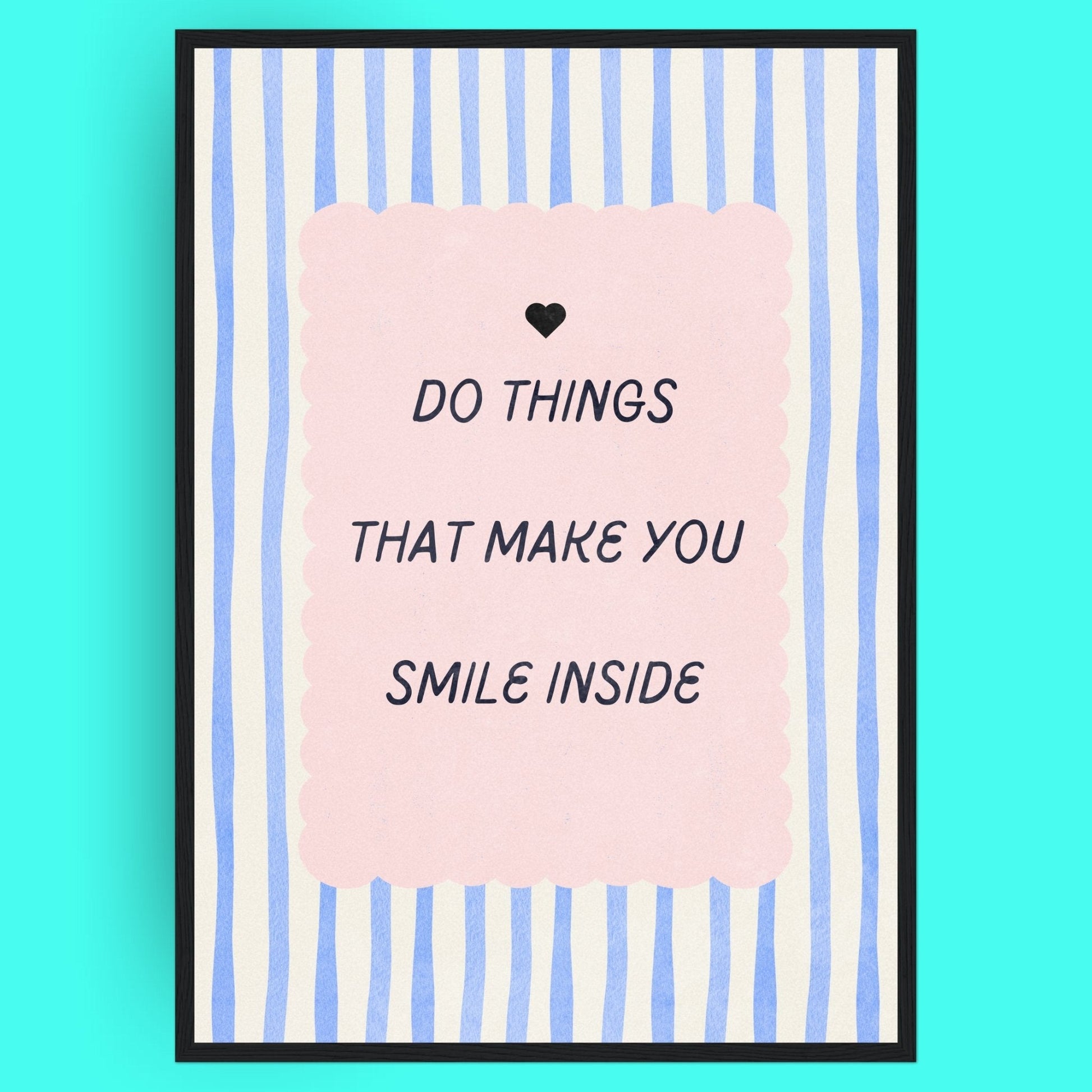 Smile Inside Bleue Vague Flow Print Material