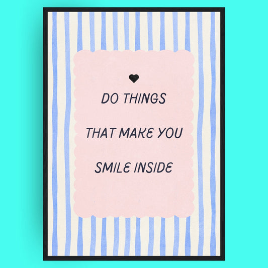 Smile Inside Bleue Vague Flow Print Material