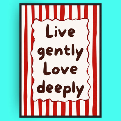 Live & Love Bleue Vague Flow Print Material