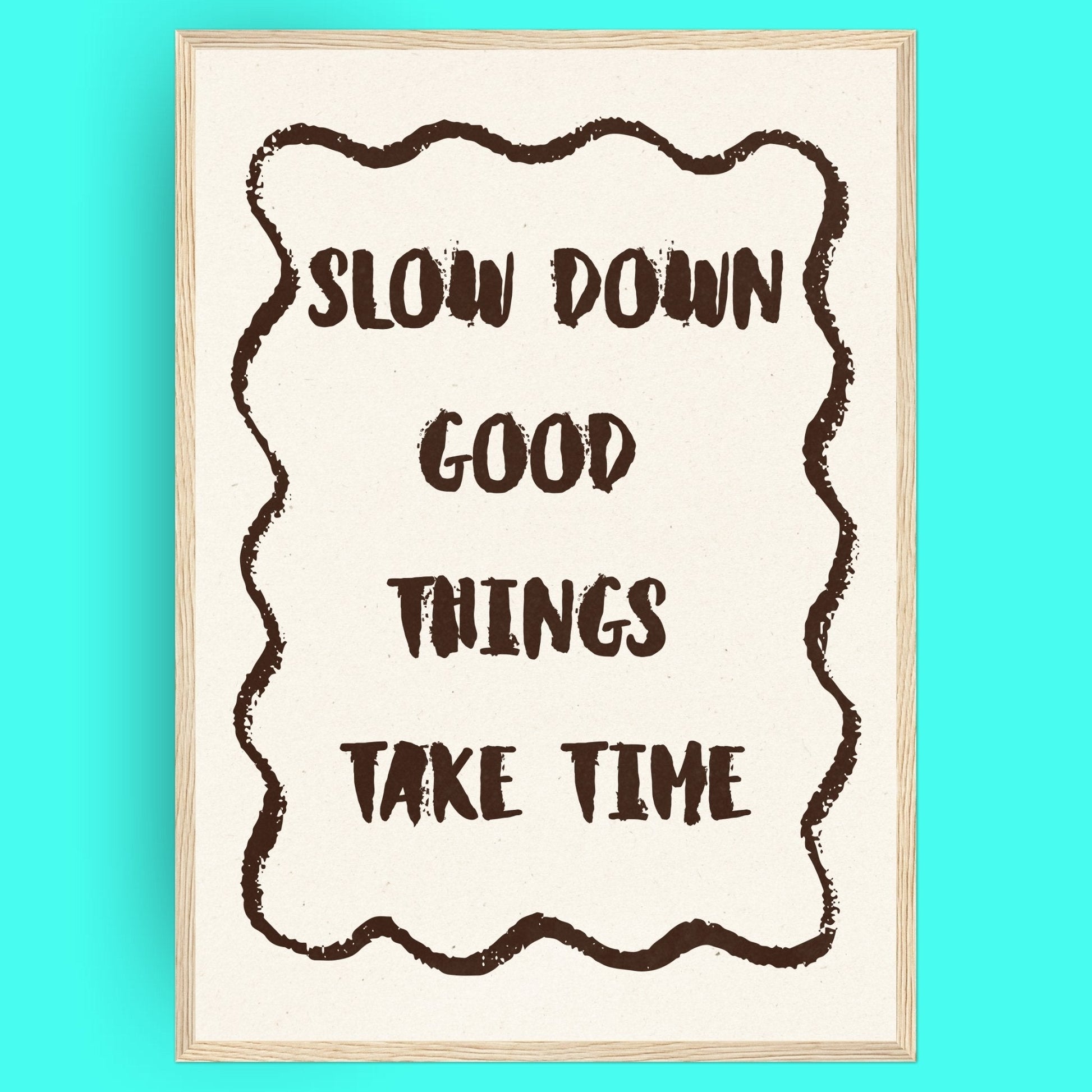 Slow Down Bleue Vague Flow Print Material