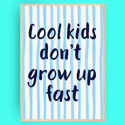 Cool Kids Bleue Vague Flow Print Material